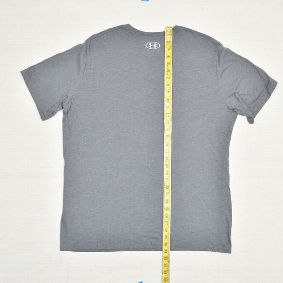 Under Armour Men Cotton Blend Gray Size 2XL Loose Heatgear T Shirt Short Sleeve - Picture 5 of 8